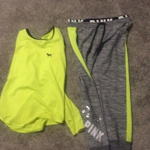 Pink joggers and shirt